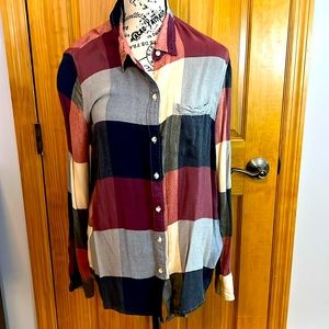 Lucky Brand Multicolor Plaid Button Down Shirt
